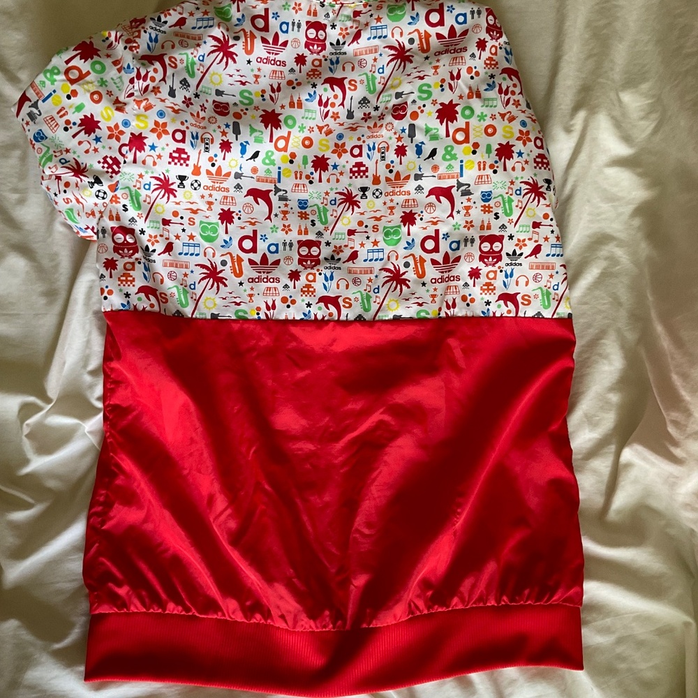 Adidas Red Patterned Windbreaker - image 8